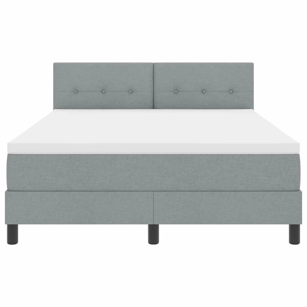 Letto a molle con materasso Grigio chiaro 140 x 200 cm Tessuto 3342212