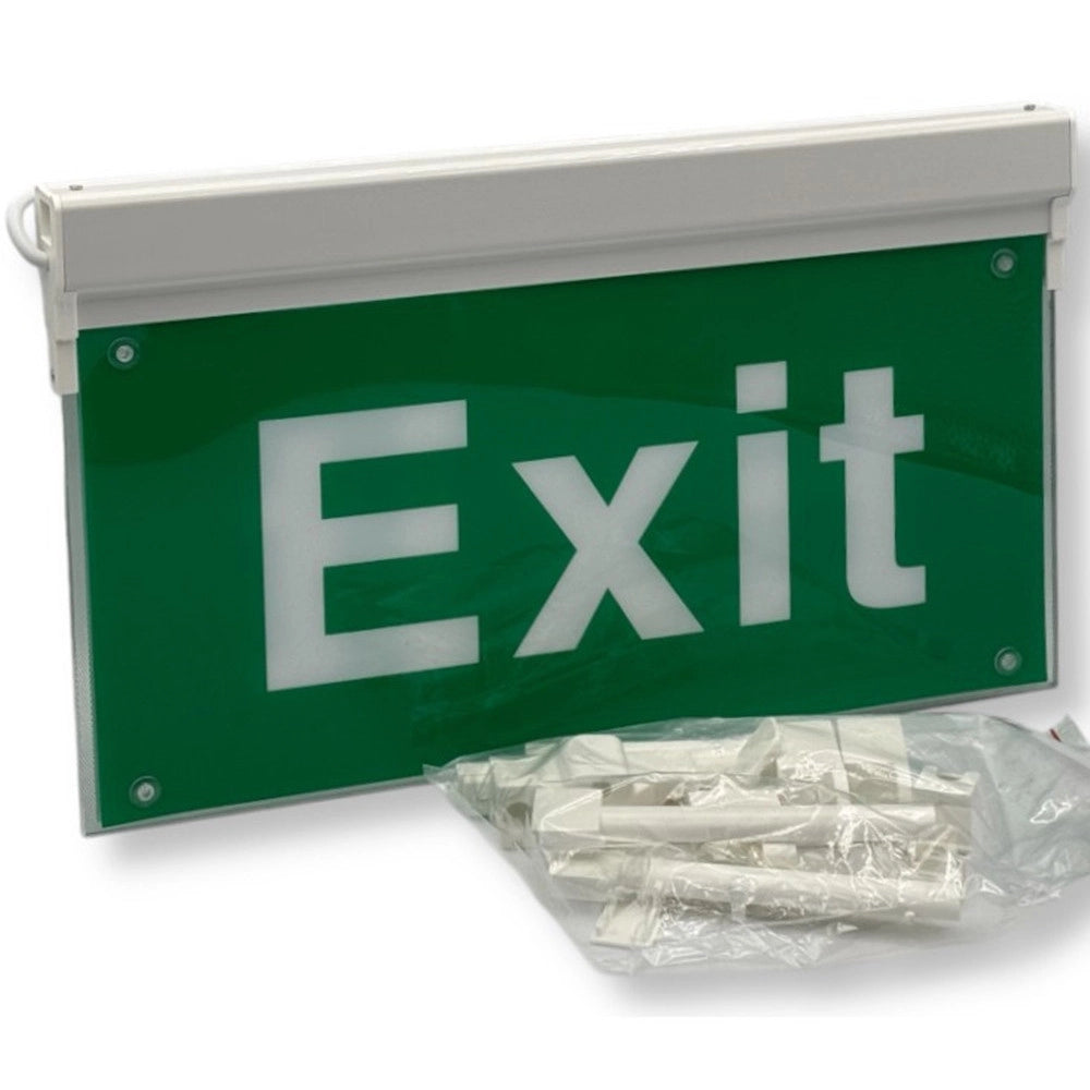 Trade Shop - Lampada Led D'emergenza Anti Blackout Segnale Uscita Scritta Exit Ip23 Luce 6500k Lt-45338 -