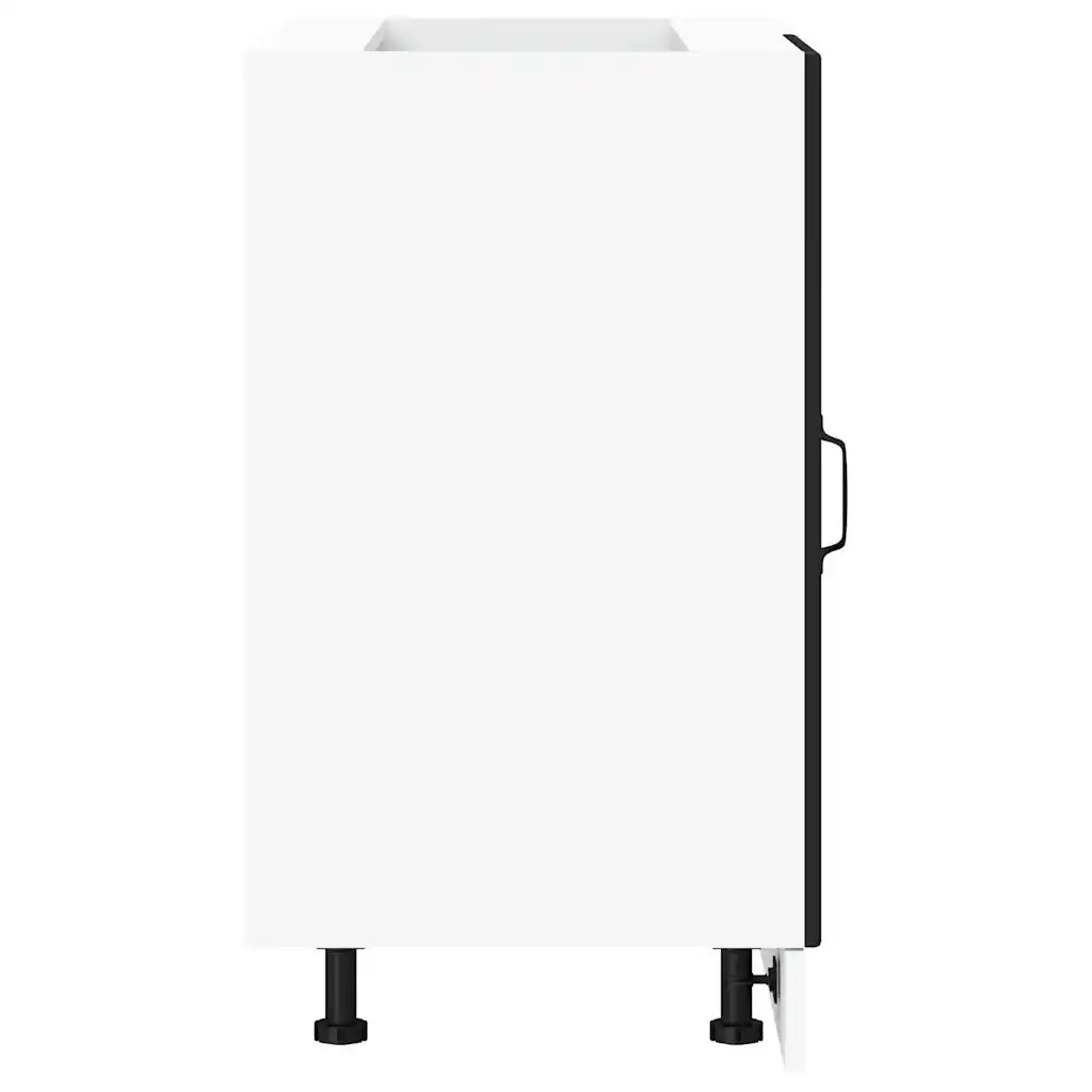 Mobiletto da cucina-Armadio da cucina "Kalmar" Nero in legno ingegnerizzato 390163