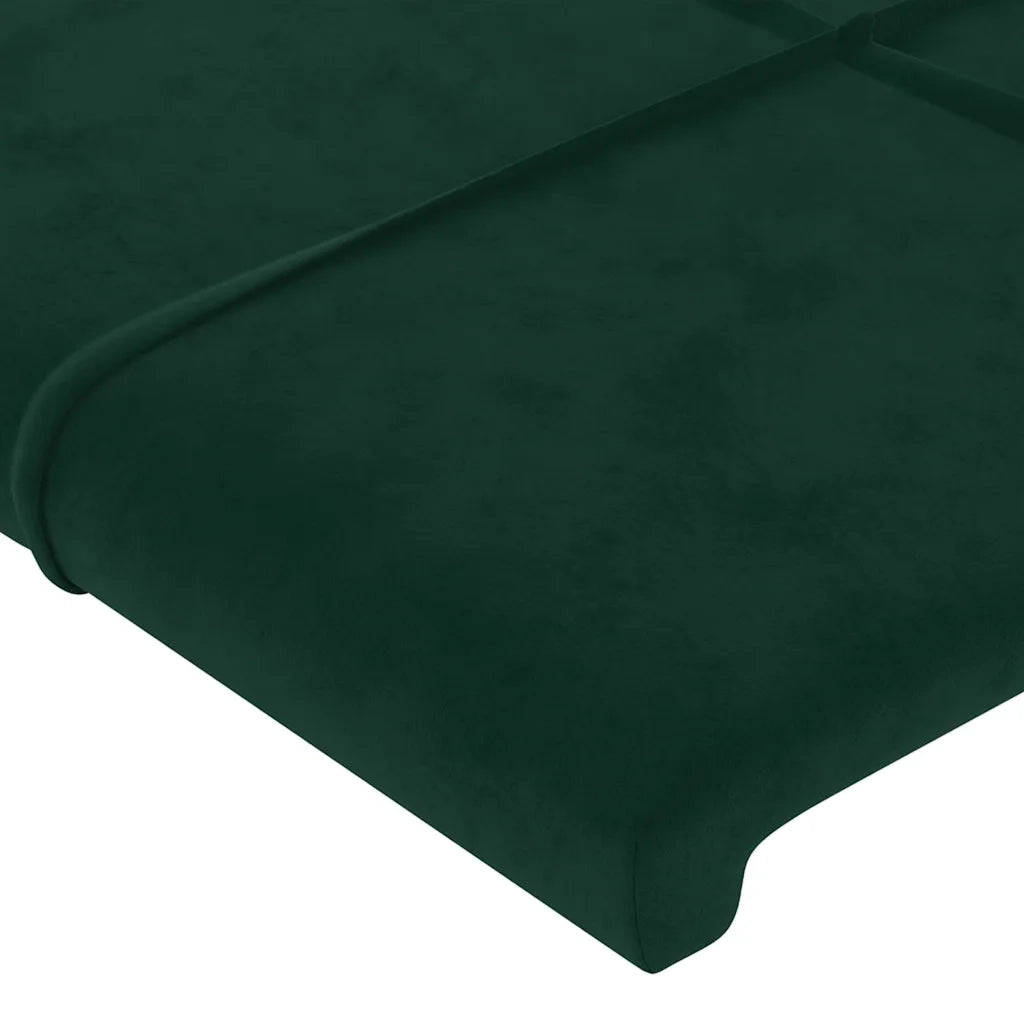 Giroletto senza Materasso Verde Scuro 160x200 cm in Velluto 3125766