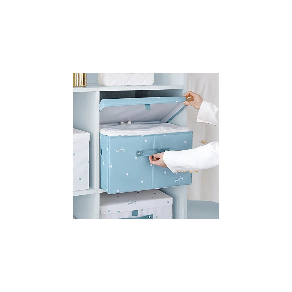 Trade Shop - Box Scatola Salvaspazio Armadio Contenitore Porta Oggetti Organizer 40x30x25 Cm -