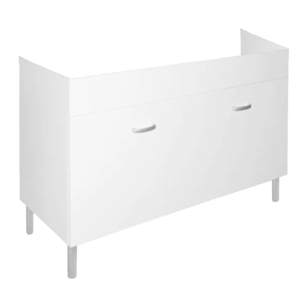 MOBILE SOTTOLAVELLO CUCINA IN LEGNO NOBILITATO PER LAVELLI INOX - DIMENSIONI: CM (LXHXP)= 120X66X50 BIANCO