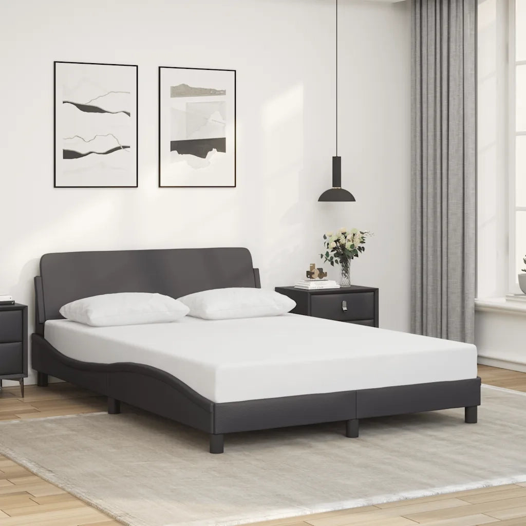 vidaXL Giroletto con Testiera Crema 140x190 cm in Similpelle