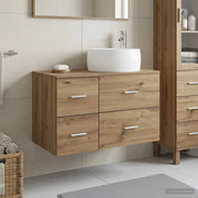 Set di mobili per il bagno 2 pz Rovere Artigianale 3404007