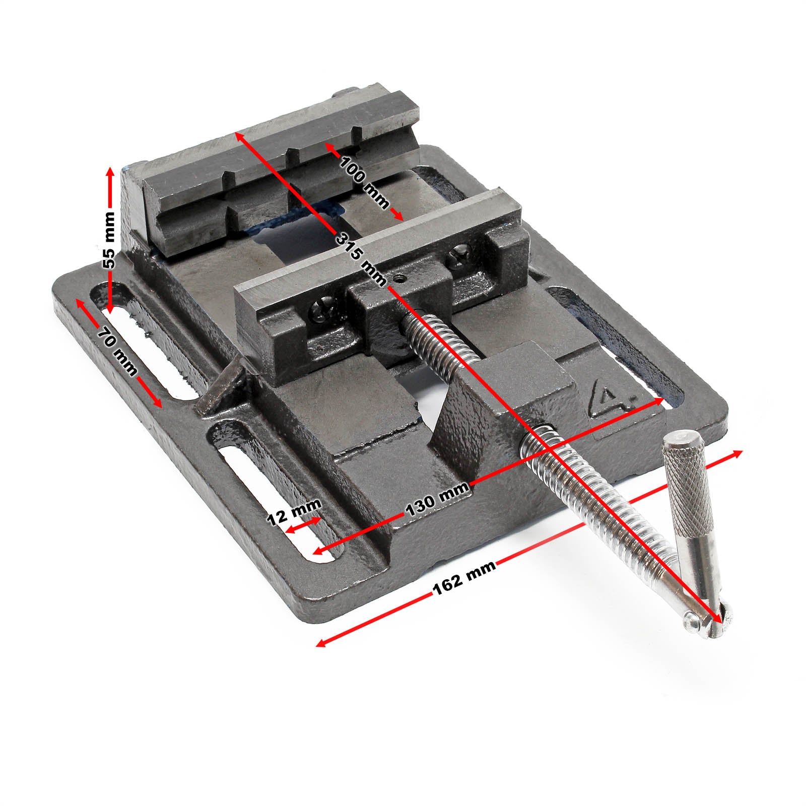 Morsa per macchine da banco Morsa officina Larghezza ganasce 100mm