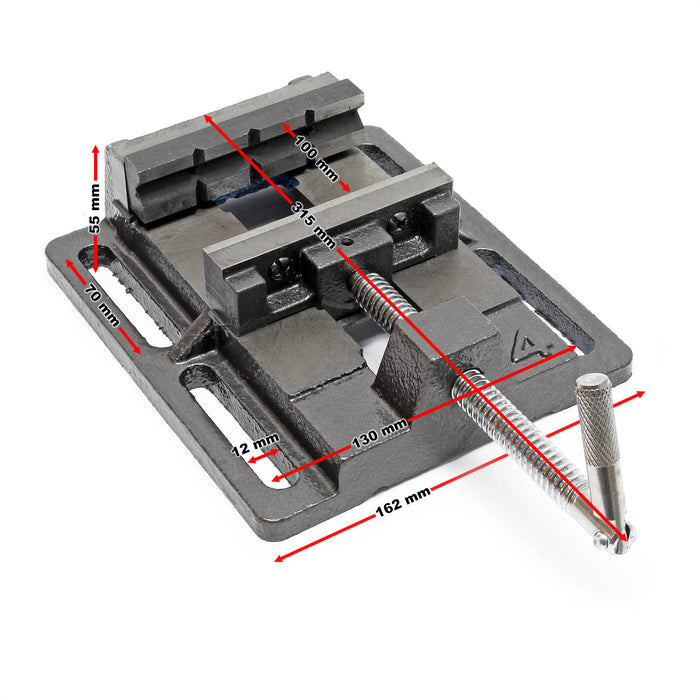 Morsa per macchine da banco Morsa officina Larghezza ganasce 100mm