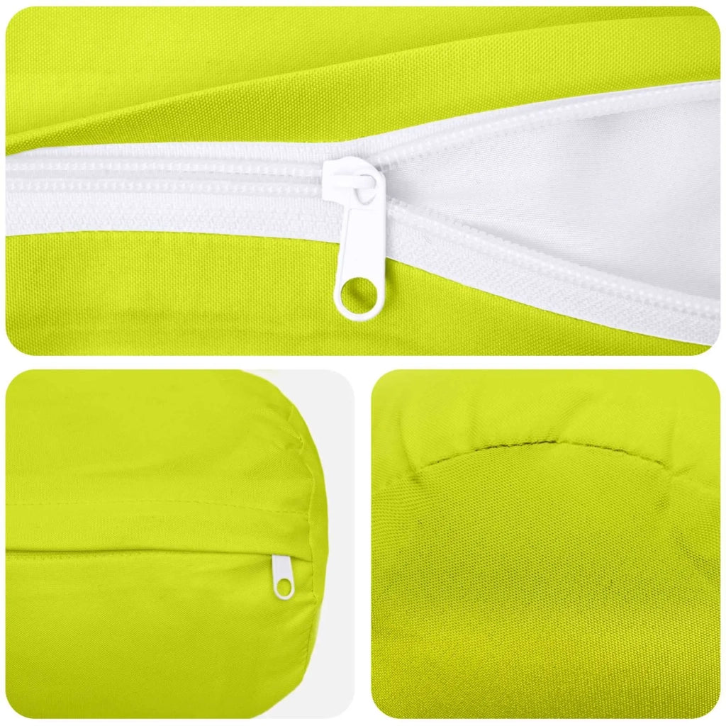 Federa 6 pcs HEERLEN Verde brillante. Ø 15 x 40 cm Poliestere 923316