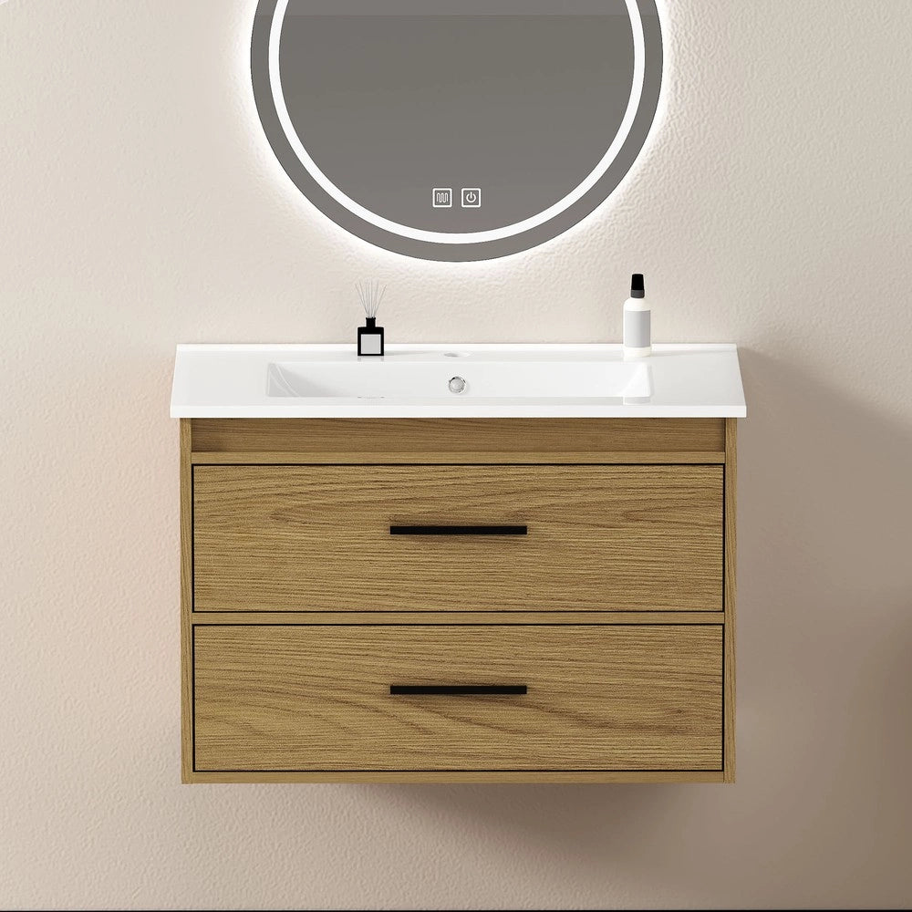Armadietto Bagno con Cassetti ¨C Xylo ¨C Rovere Chiaro, 75 cm