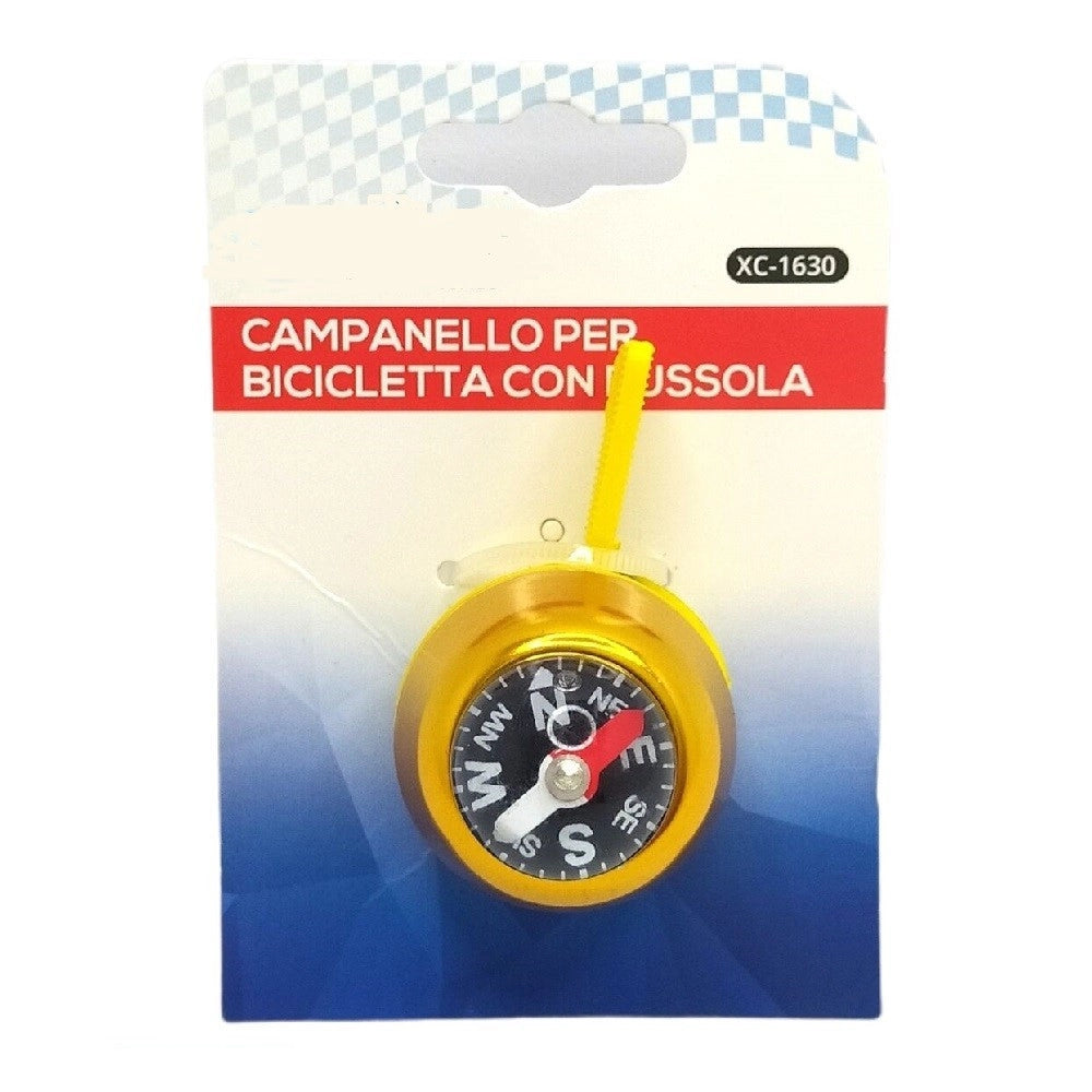 Trade Shop - Campanello Per Bicicletta Bici Con Bussola Per Manubrio Vari Colori Xc-1630 -