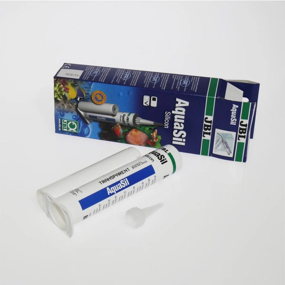 JBL Aquasil 80ml trasparente - Silicone speciale per acquari e terrari, per incollare, rabboccare e turare