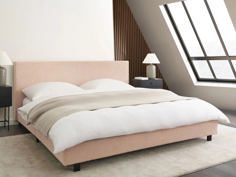 Struttura letto a doghe Beige Boucle EU Super King Size 180 x 200 cm Design moderno