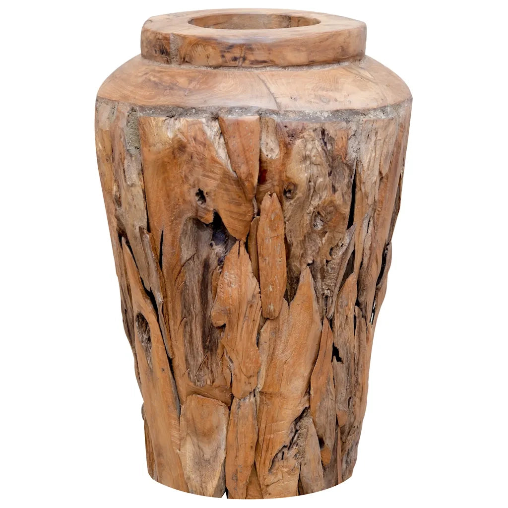 Vaso Decorativo 40x60 cm in Legno Massello di Teak 285211