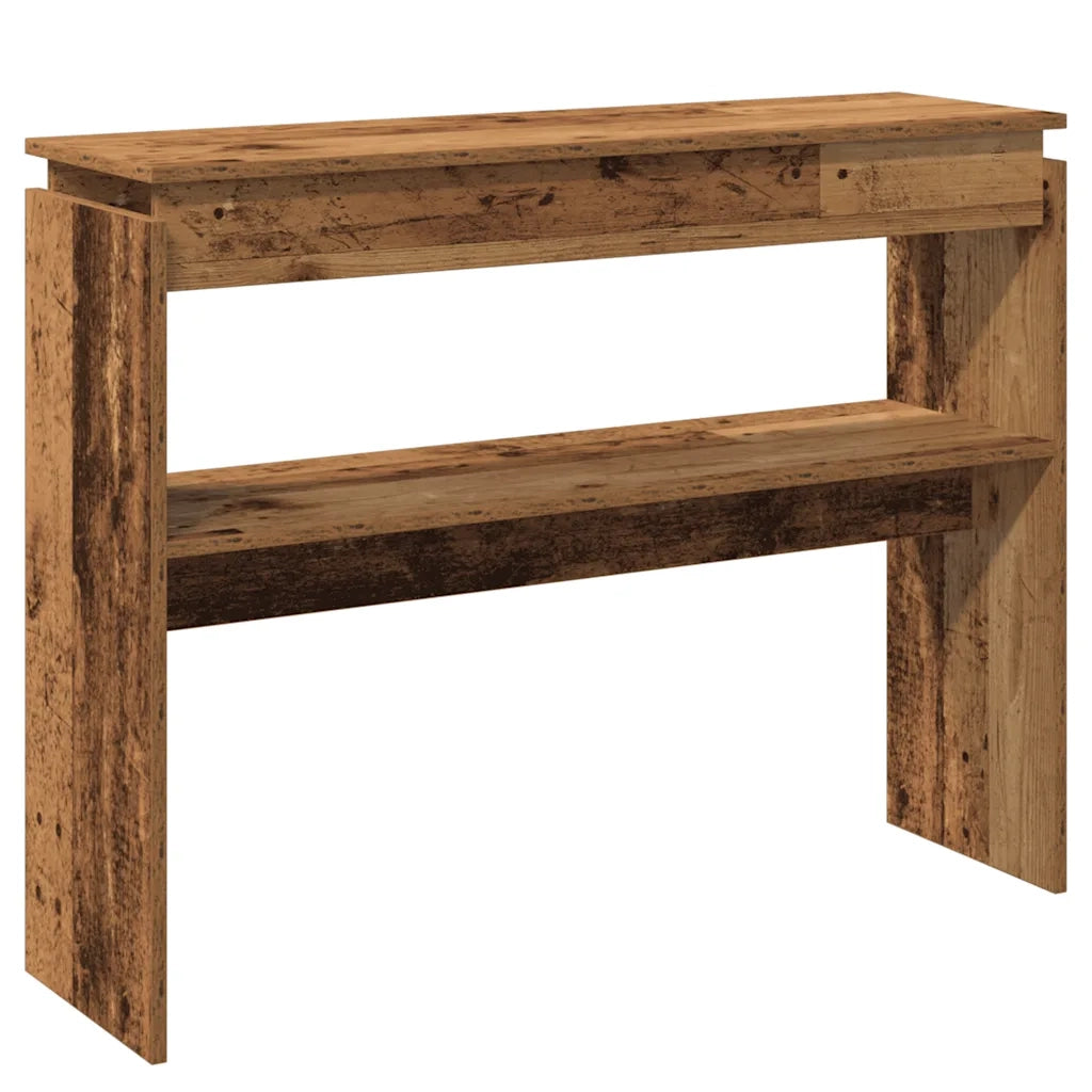 Tavolino Consolle-Tavolino da soggiorno-Tavolo Legno Antico 102x30x80 cm in Truciolato