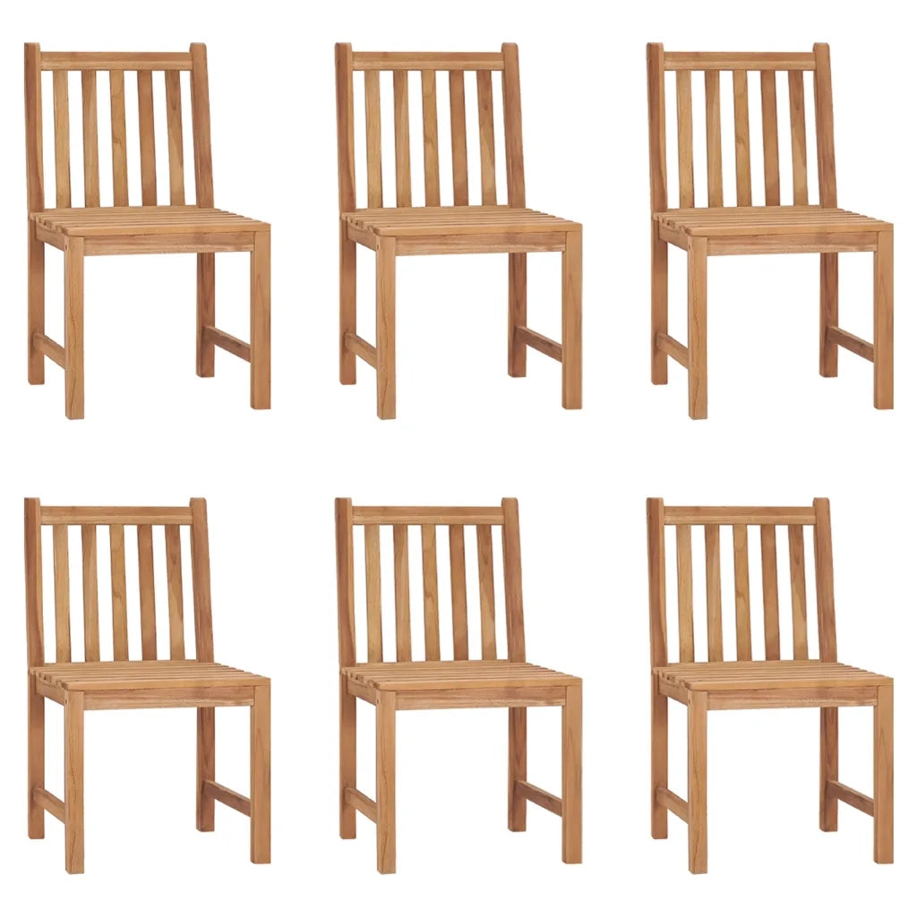Sedie da Giardino 6 pz con Cuscini in Legno Massello di Teak 3073116