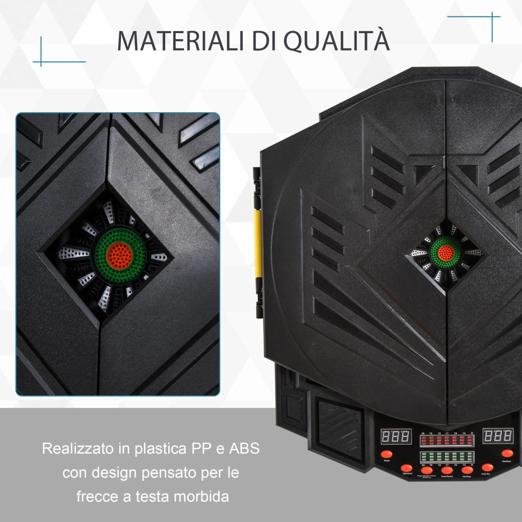 Bersaglio Elettronico Digitale con 12 Freccette per 8 Giocatori. 27 Giochi e 216 Varianti