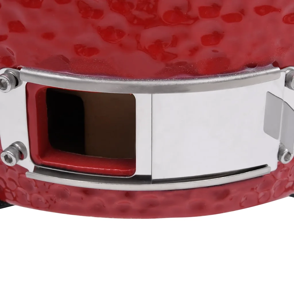 Barbecue Affumicatore 2 in 1 Kamado in Ceramica 56 cm Rosso cod mxl 54778