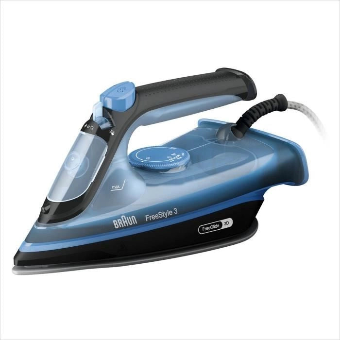 Braun FI3194 BK freestyle 3 - ferro a vapore - potenza 2400 W - vapore costante 45 g/min premendo 200 g/min - suola superceica