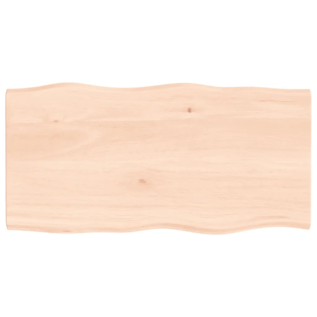 Piano per Tavolo 80x40x2 cm in Rovere Non Trattato Bordi Vivicod mxl 131729