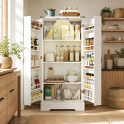 BUFFET CUCINA 60x35x128,5 cm Bianco MDF con LED