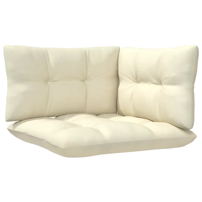 Set Divani da Giardino 8 pz con Cuscini Crema Massello di Pino cod mxl 40768