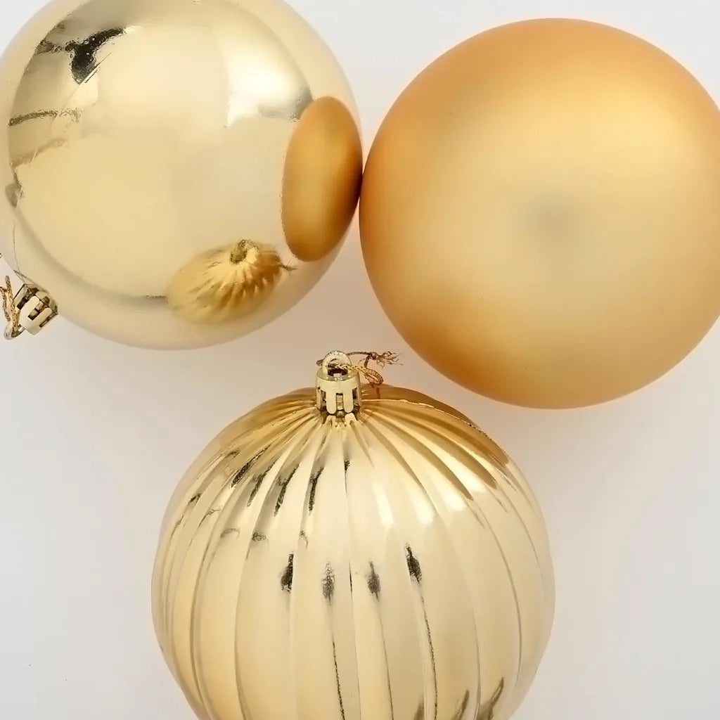 Set di palline di Natale XXL 4 pz Oro Plastica CFW9824502