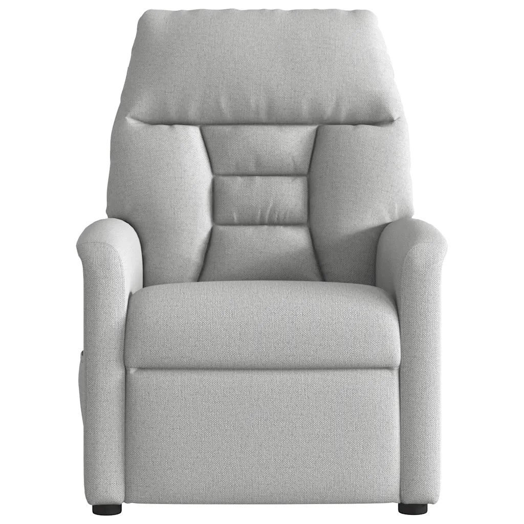 Divano Sedia-Poltrona Reclinabile Massaggio Elettrica Grigio Nuvola Tessuto 620774
