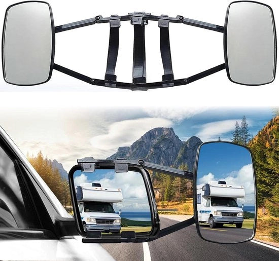 Specchio per camper - 2 pezzi con rotazione 360° - ingrandimento della visuale - installazione stabile - miglioramento dell'esperienza di guida