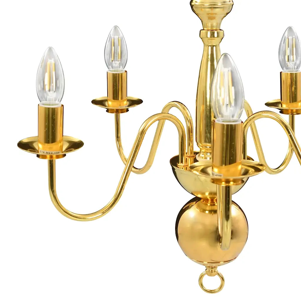 Lampadario Oro 5 Lampadine Attacco E14 CFW1316018