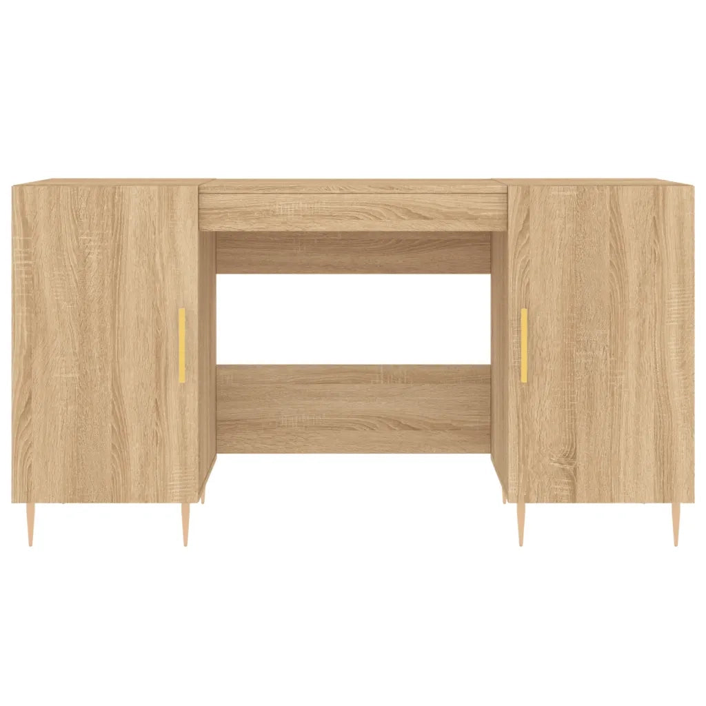 Scrivania | Tavolo da Ufficio Rovere Sonoma 140x50x75 cm in Legno Multistrato