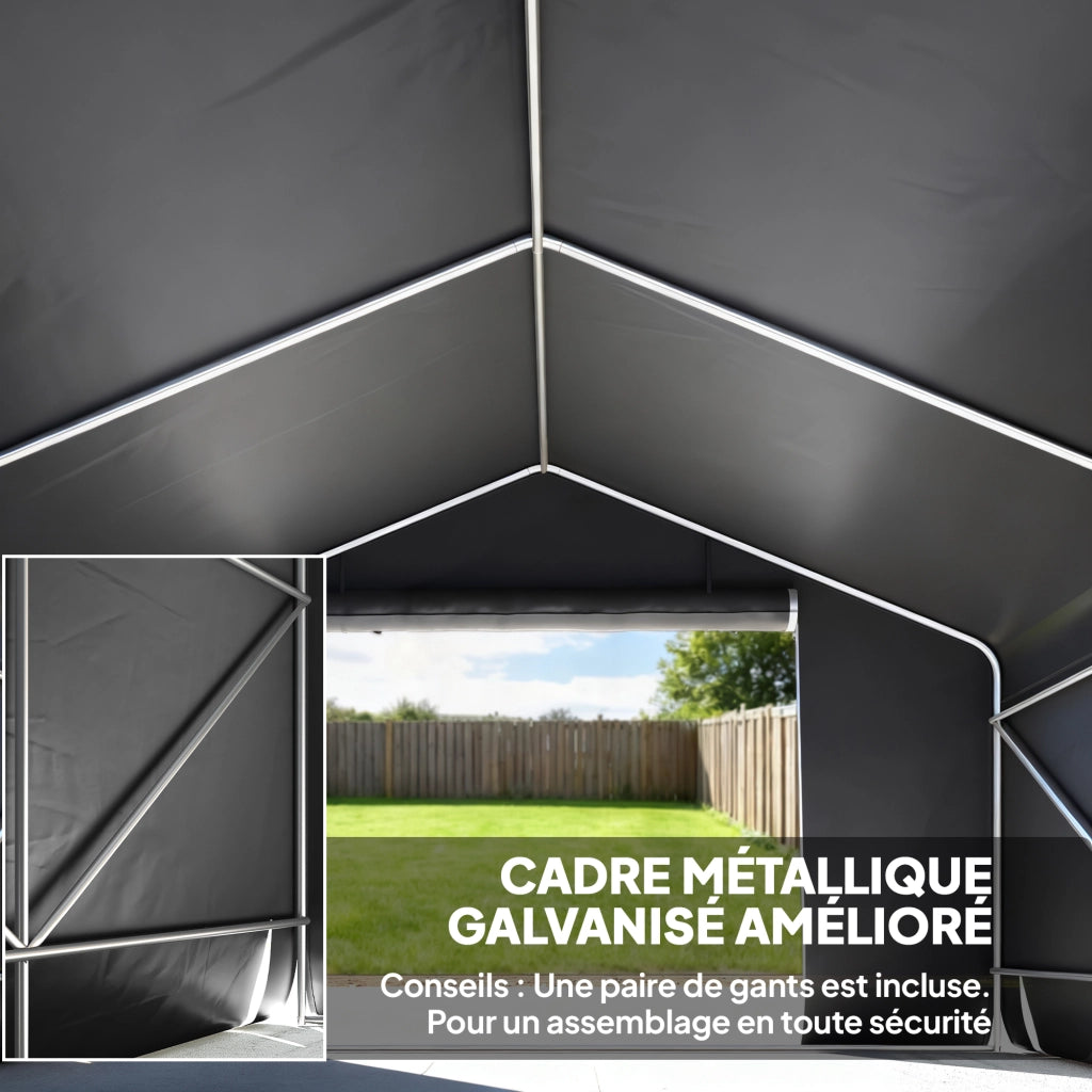 Tenda da giardino per moto ¨C Minimal ¨C grigio 300x300x210 cm
