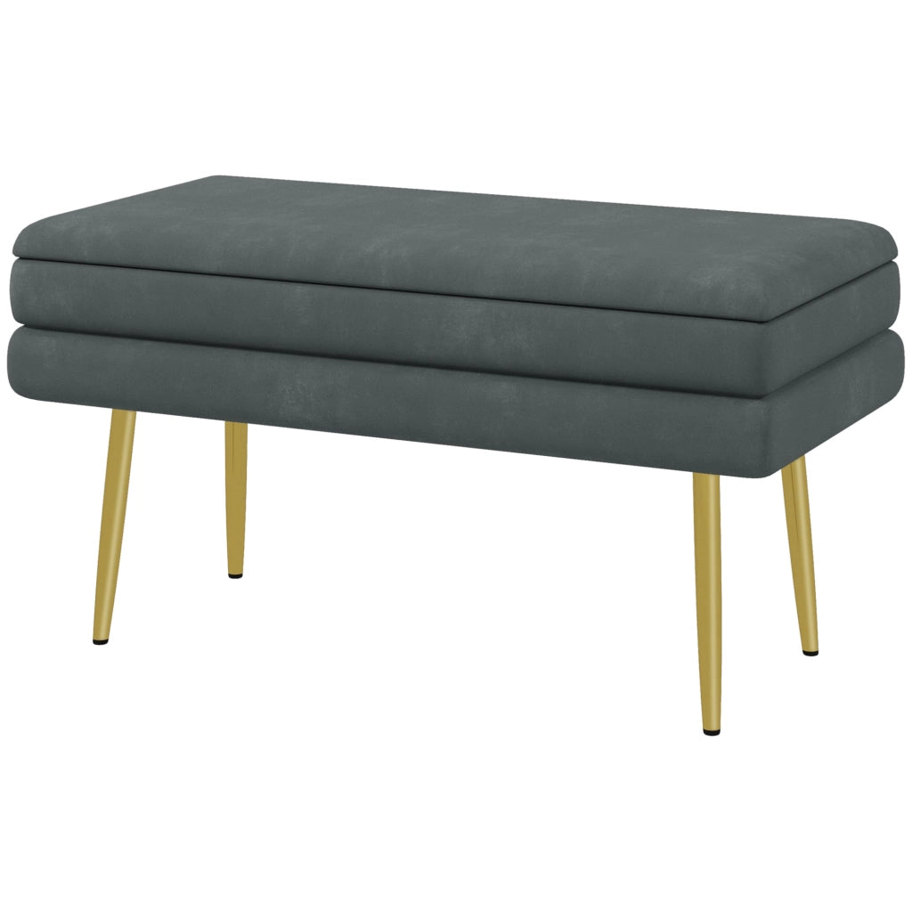 Letto contenitore con cassetti ¨C Zephmum ¨C Grigio scuro 79.5x37.5x43 cm