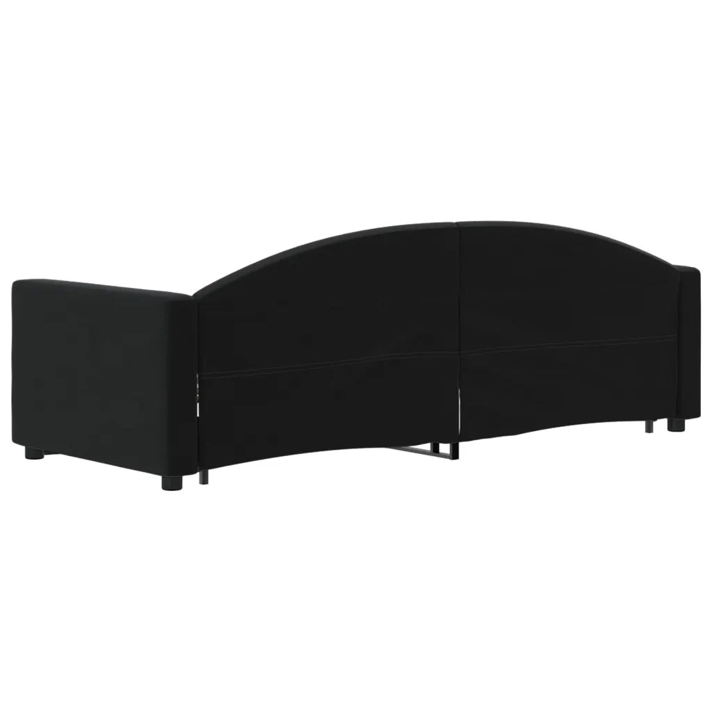 Divano Letto con Letto Estraibile Nero 80x200 cm in Velluto 3197298