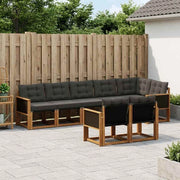 Set di divani da esterno 8 pz Naturale e Nero 3382024
