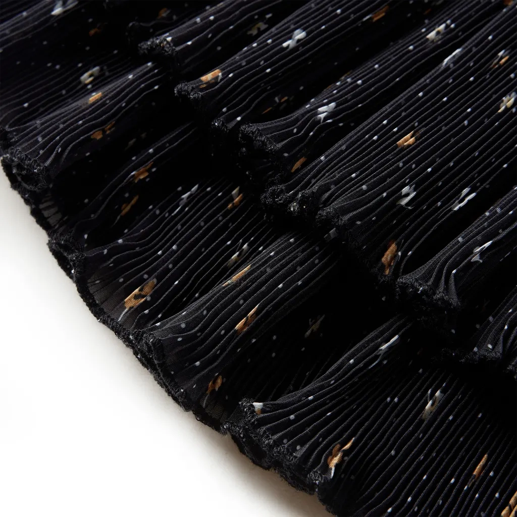 Gonna da Bambina a Strati con Design Arricciatura Nera 128 CFW5807486
