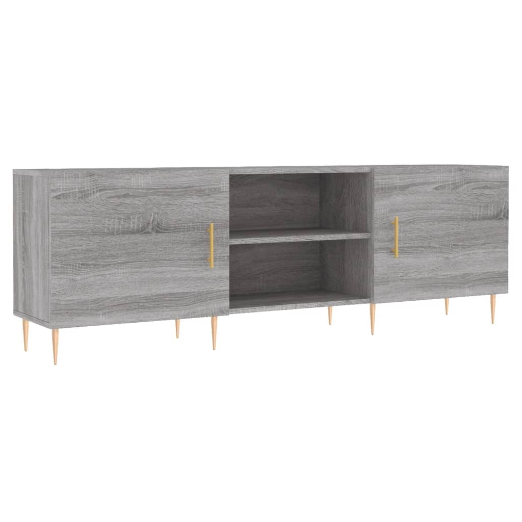 Mobile TV multimediale mensola TV credenza TV sala da pranzo soggiorno camera da letto Sonoma 150 x 30 x 50 cm legno ingegnerizzato grigio 02_0028402
