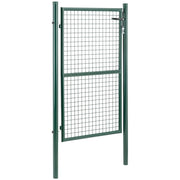Cancello da giardino 107,5 x 196 cm acciaio verniciato a polvere verde 14_0009647
