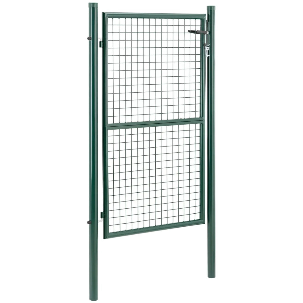 Cancello da giardino 107,5 x 196 cm acciaio verniciato a polvere verde 14_0009647