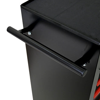 CARRELLO PORTA ATTREZZI 4 cassetti 60x33x77,5 cm acciaio nero/rosso