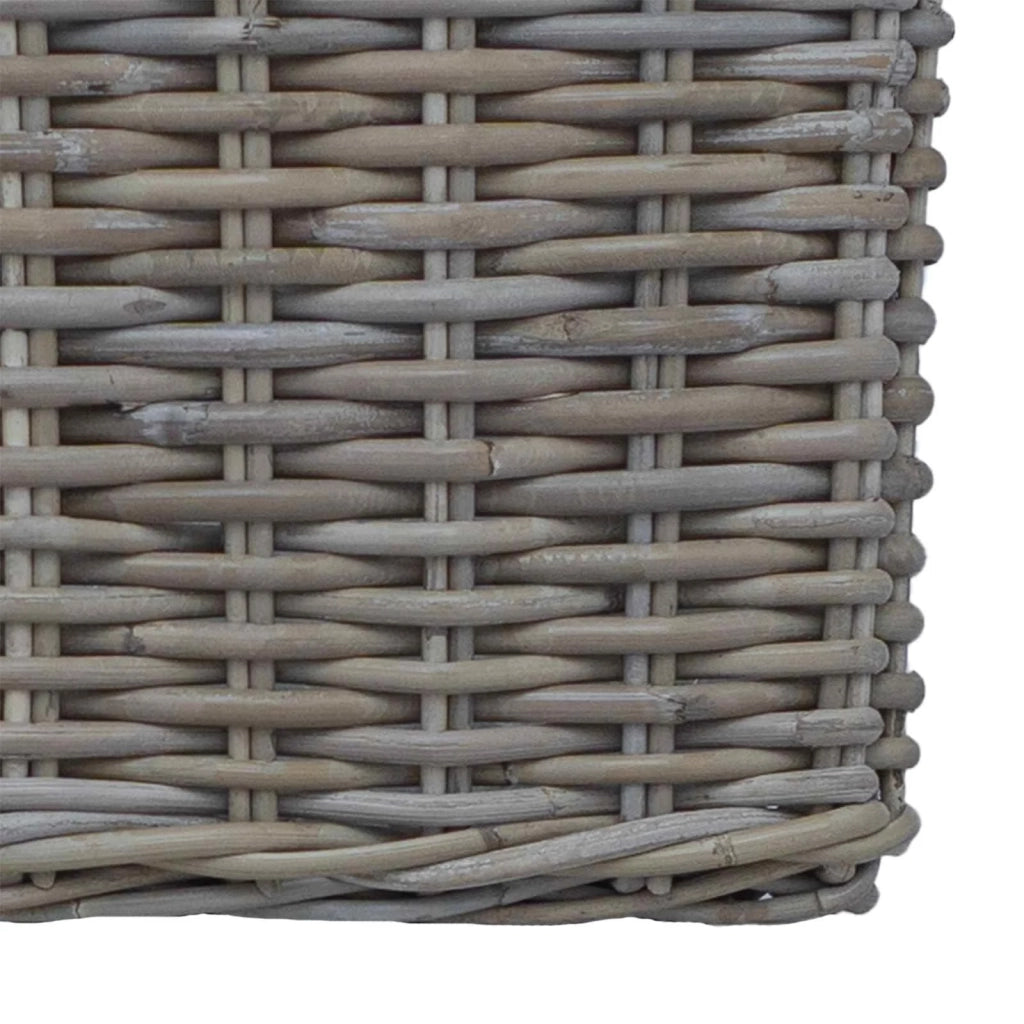 Cestino per Piante con archiviazione 2 pcs Grigio Rattan Lacak