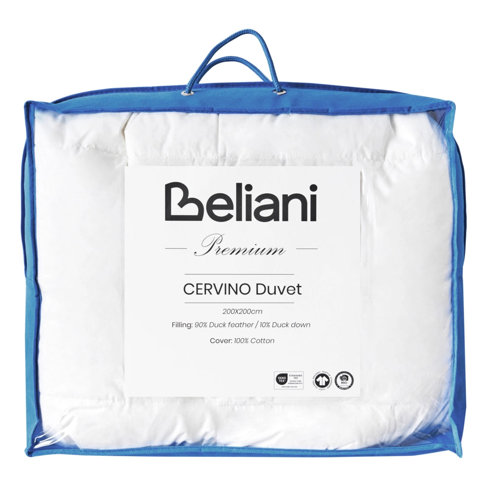 Piumino leggero in piuma d'oca bianco 200 x 200 cm primavera estate