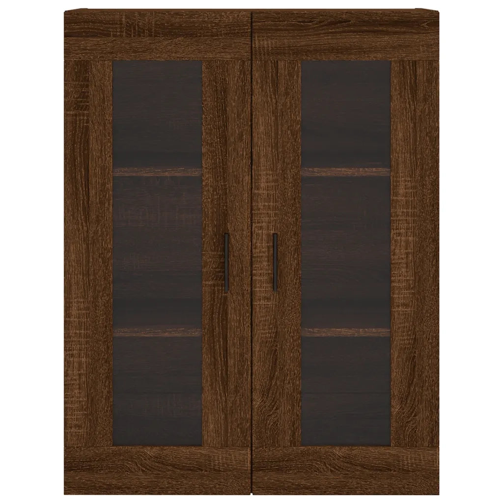 Armadietti a Parete 2 pz Rovere Marrone in Legno Multistrato 3197960