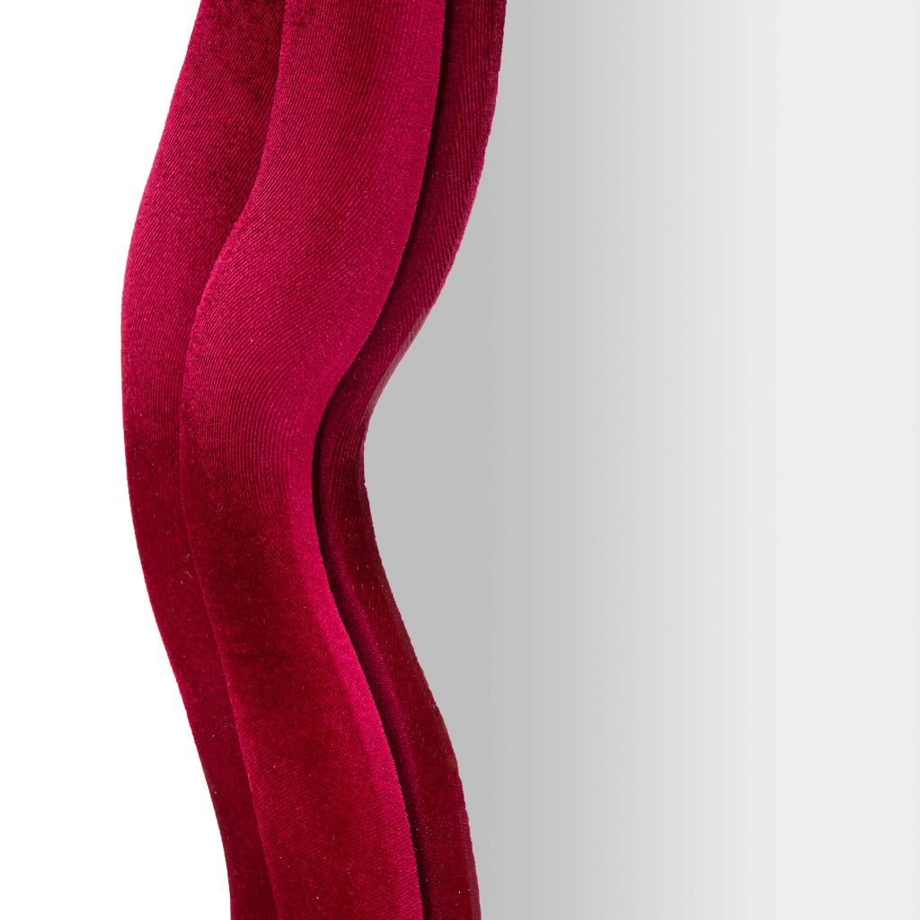Allen, Specchio Cornice Ondulata Effetto Velluto, 60x160h cm Rosa