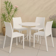 Ormea, Sedia da Esterno 4 Sedie Made in Italy, Bianco