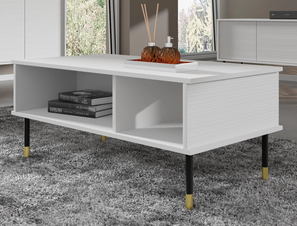 TAVOLINO SHERWOOD 110x55 BIANCO OPACO