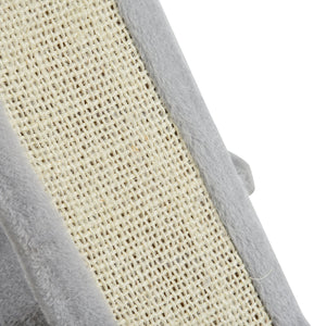 Albero Tiragraffi con Lettino e 2 Casette 59x39x83 cm Pali in Sisal Grigio