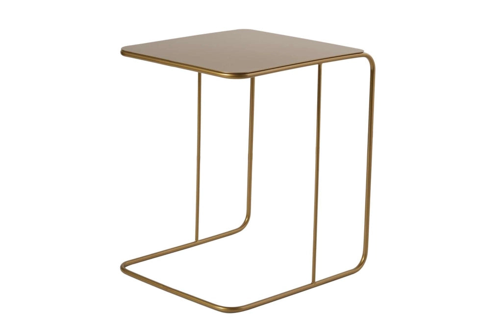 Tavolino in metallo "Poet" 47 x 46 x 57 cm - Oro