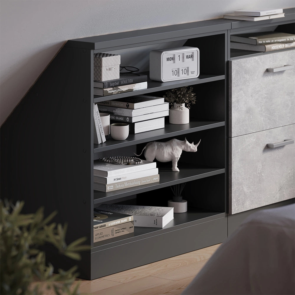 Mobile sottotetto Rion Antracite/Antracite 80 x 83.8 cm con 4 scomparti Vicco