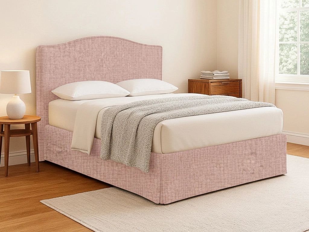 Runcorn, Letto Piazza e Mezza Sfoderabile Made in Italy, Rosa