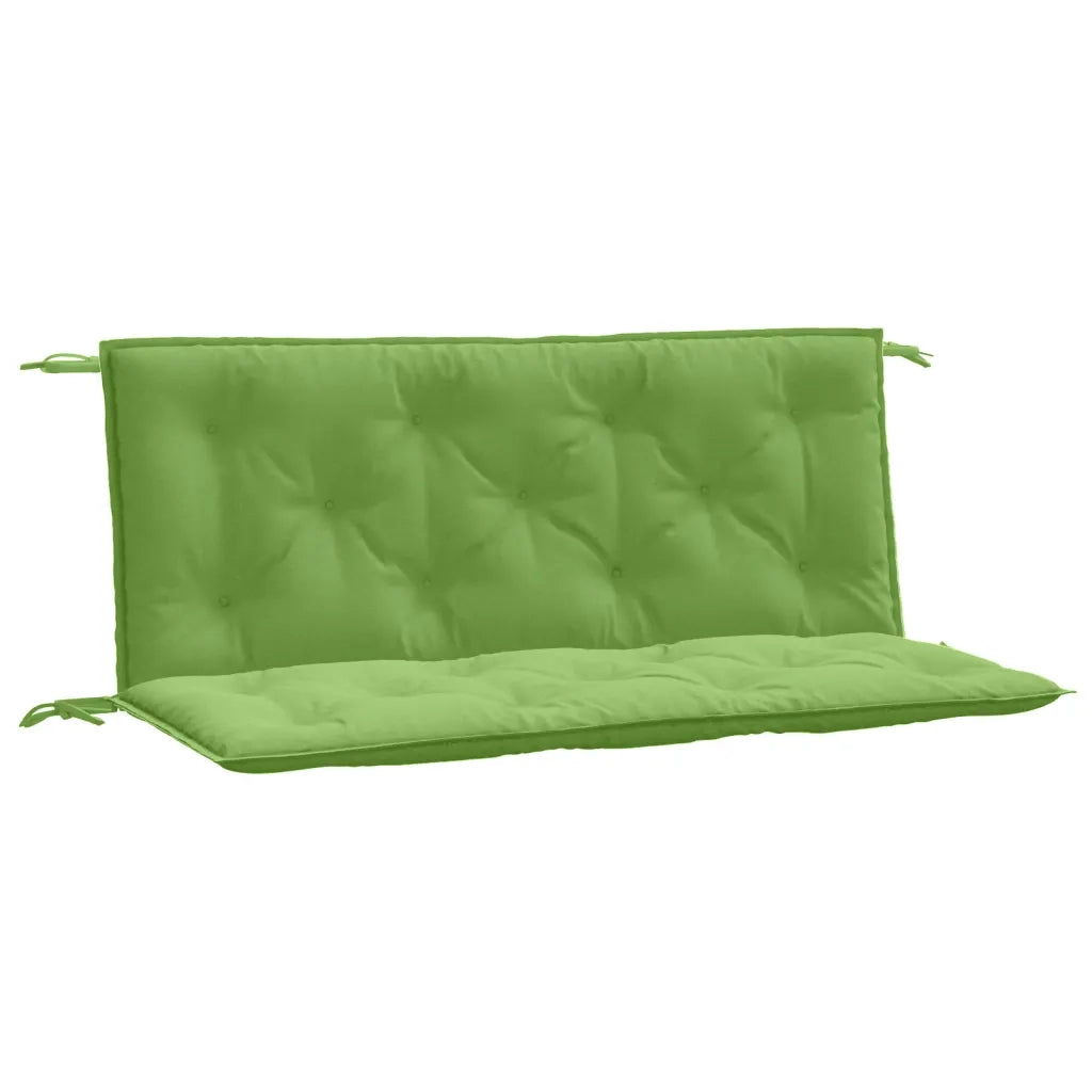 Cuscini Panca Giardino 2pz Verde MÃ©lange 120x50x7 cm Tessuto
