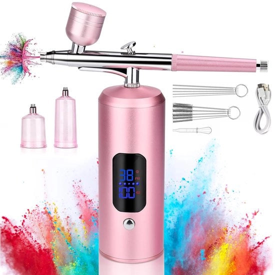 Set di pennelli ad aria multifunzionale con 3 livelli di pressione per la decorazione di cibi, la modellazione, la pittura di modelli, la progettazione di tatuaggi, la decorazione di tatuaggi, la modellazione di oggetti.